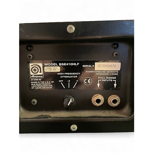 Used Ampeg BSE410HLF Bass Cabinet