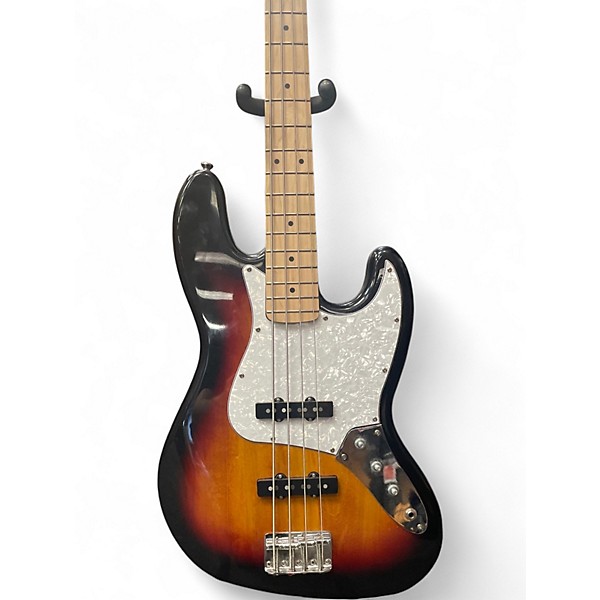 Used Squier jazz bass 2 Color Sunburst Electric Bass Guitar