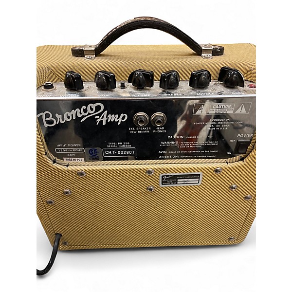 Used Fender Bronco 1x8 15W Tweed Guitar Combo Amp