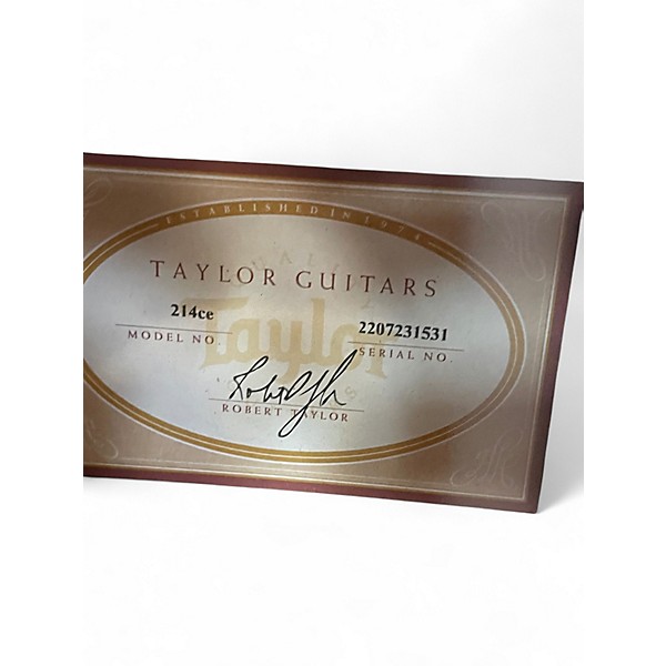 Used Taylor 214CE Natural Acoustic Electric Guitar