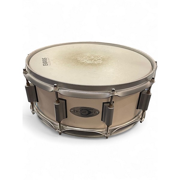 Used DrumCraft 5.5X14 Maple Matte White Drum