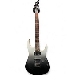 Used Ibanez RG421 Black and Silver Solid Body Electric Guitar