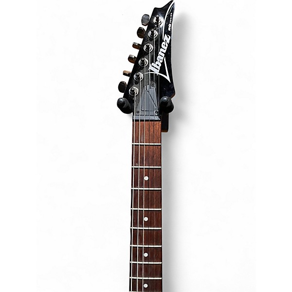 Used Ibanez RG421 Black and Silver Solid Body Electric Guitar