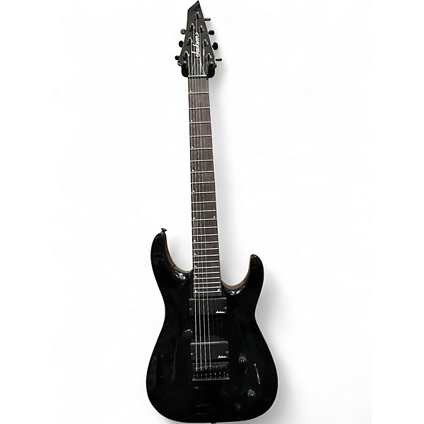 Used Jackson JS22-7 Dinky 7 String Black Solid Body Electric Guitar