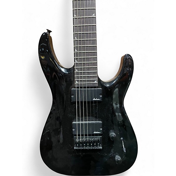 Used Jackson JS22-7 Dinky 7 String Black Solid Body Electric Guitar