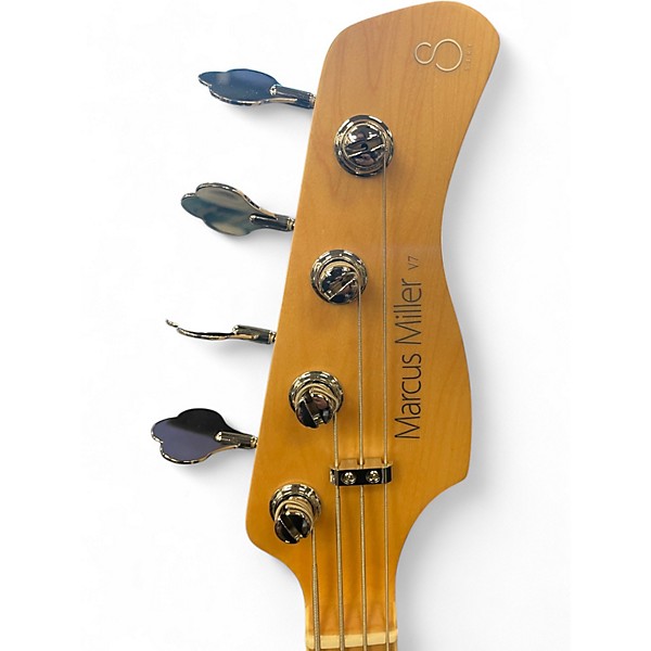 Used Sire Marcus Miller V7 Swamp Ash TRANSPARENT BLACK SATIN Electric Bass Guitar