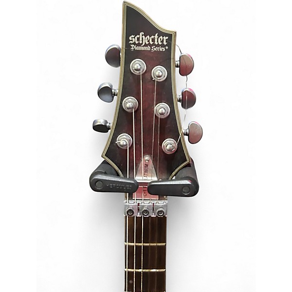 Used Schecter Guitar Research C1 Platinum trans red burst Solid Body Electric Guitar