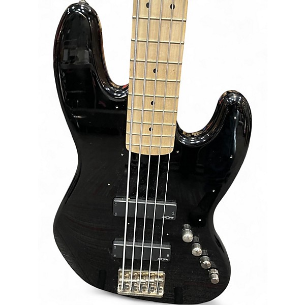 Used Squier Contemporary Active Jazz Bass V Black Electric Bass Guitar
