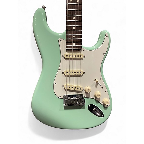 Used Fender Artist Series Jeff Beck Stratocaster Surf Green Solid Body Electric Guitar