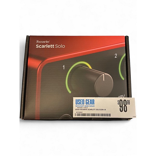 Used Focusrite SCARLETT SOLO GEN 4 Audio Interface
