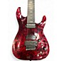 Used Schecter Guitar Research C7 APOCALYPSE Crimson Red Burst Solid Body Electric Guitar