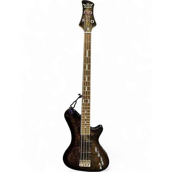 Used Kraken Champ Burl Burst Electric Bass Guitar