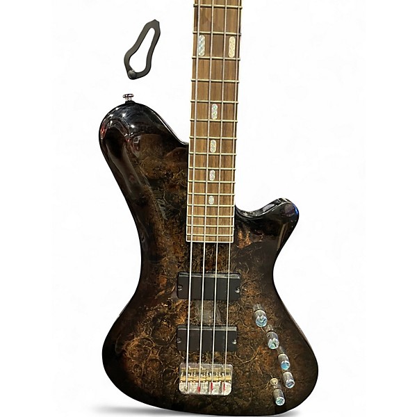 Used Kraken Champ Burl Burst Electric Bass Guitar