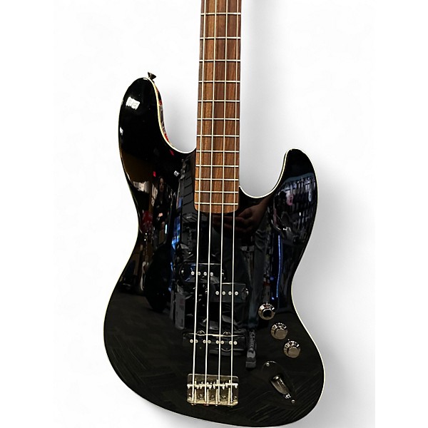 Used 2021 Fender Aerodyne Jazz Bass Black Electric Bass Guitar