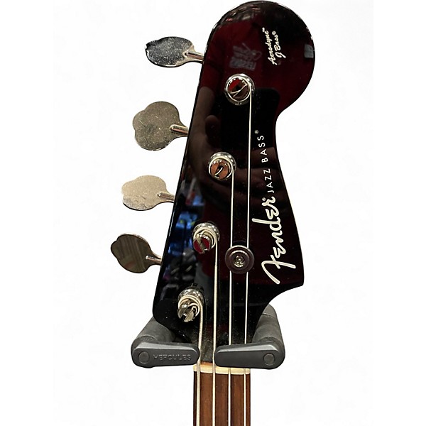 Used 2021 Fender Aerodyne Jazz Bass Black Electric Bass Guitar