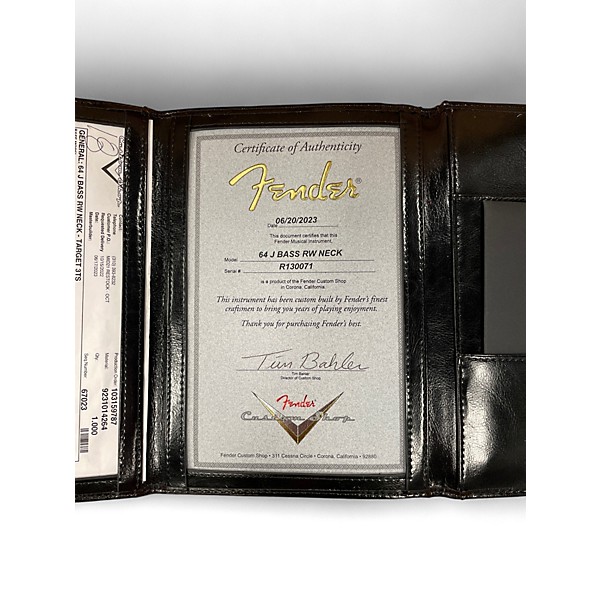 Used Fender 64 J BASS RW NECK 2 Color Sunburst Electric Bass Guitar