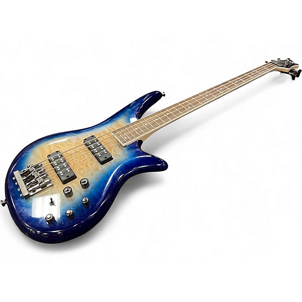 Used Jackson Spectra SBXQ IV Amber Blue Burst Electric Bass Guitar