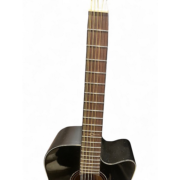 Used Alvarez AD6012cebk Black 12 String Acoustic Guitar