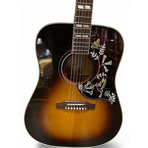 Used 2024 Gibson Hummingbird Vintage Sunburst Acoustic Electric