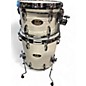 Used Pearl 3 Piece Masters Maple Gum Pearl White Drum Kit