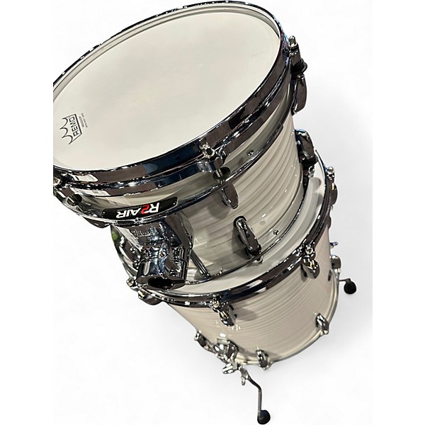 Used Pearl 3 Piece Masters Maple Gum Pearl White Drum Kit