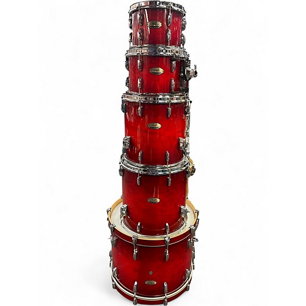 Used Pearl 5 Piece Session Studio Select Antique Crimson Burst Drum Kit