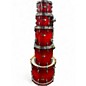 Used Pearl 5 Piece Session Studio Select Antique Crimson Burst Drum Kit