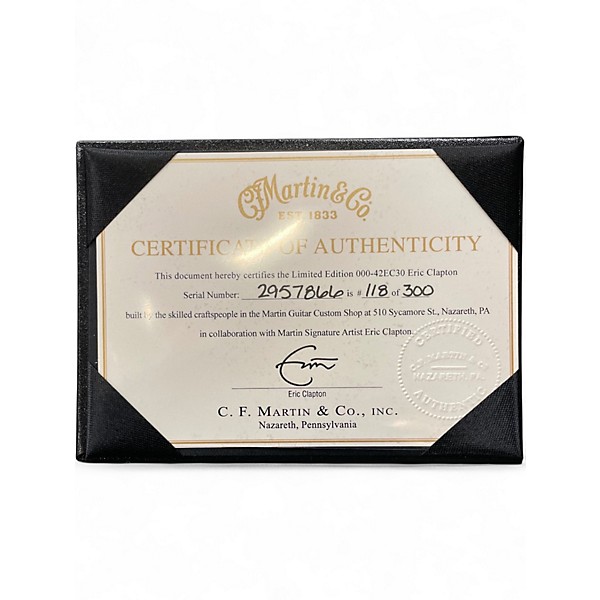 Used Martin 00042EC Eric Clapton 30th Anniversary Limited Edition Natural Acoustic Guitar