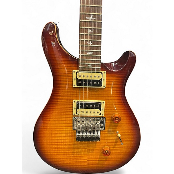 Used PRS SE Custom 24 Floyd Sunburst Solid Body Electric Guitar