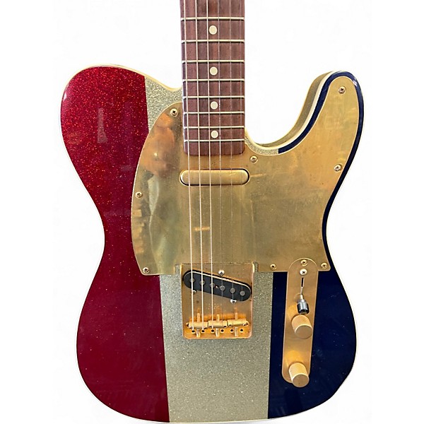 Used Fender BUCK OWENS TELECASTER Red White and Blue Sparkle Solid Body Electric Guitar