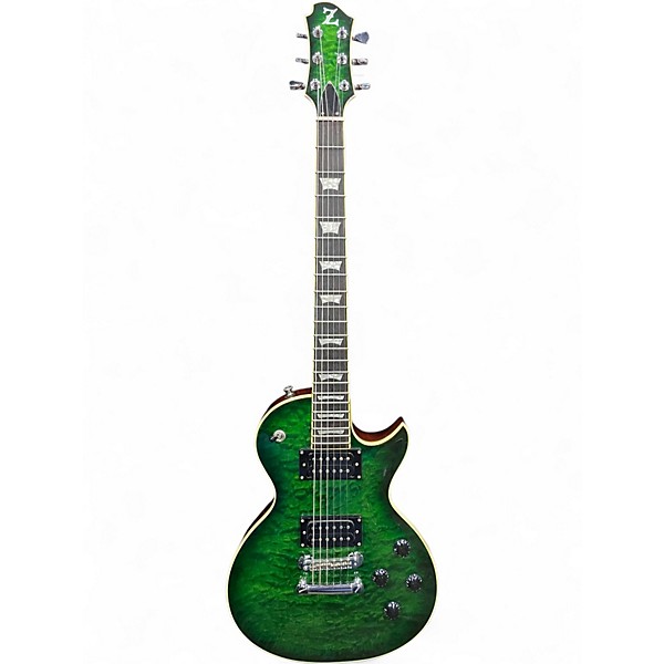 Used Zemaitis Z22QQ GREEN BURST Solid Body Electric Guitar
