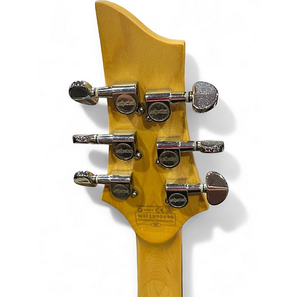 Used Schecter Guitar Research C6 PLUS SILVER BURST Solid Body Electric Guitar