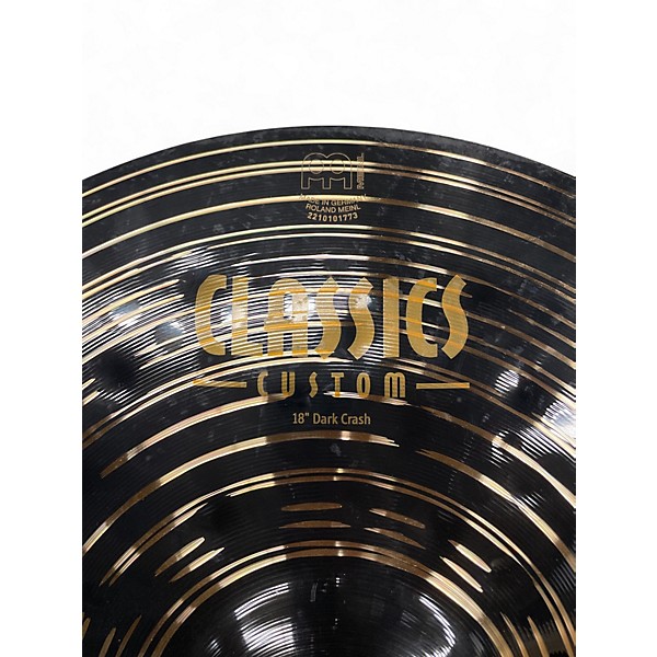 Used MEINL 18in Classics Custom Dark Crash Cymbal