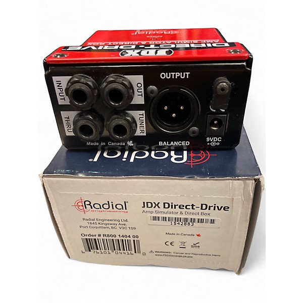 Used Radial Engineering JDX DIRECT DRIVE Effect Processor