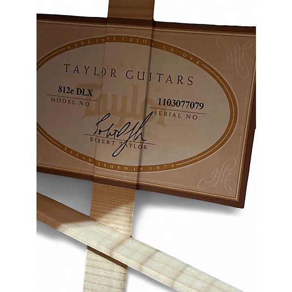Used Taylor 812E Natural Acoustic Electric Guitar