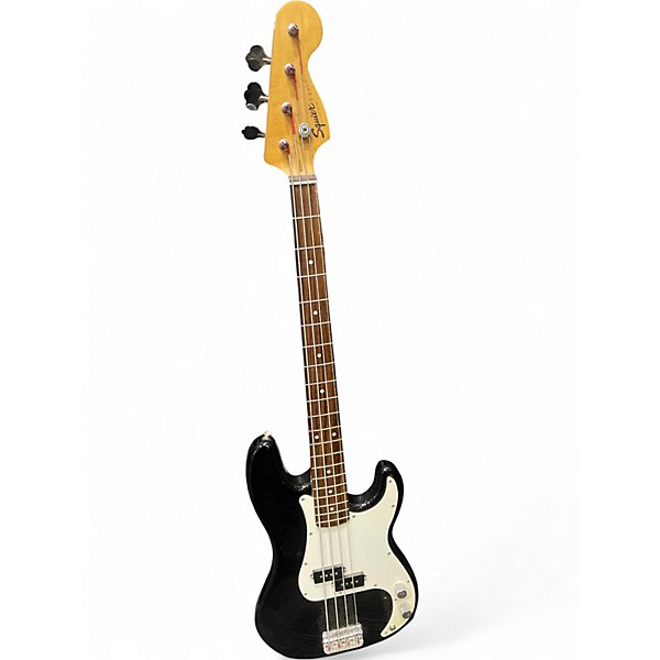 Used Squier Precision Bass Black Electric Bass Guitar