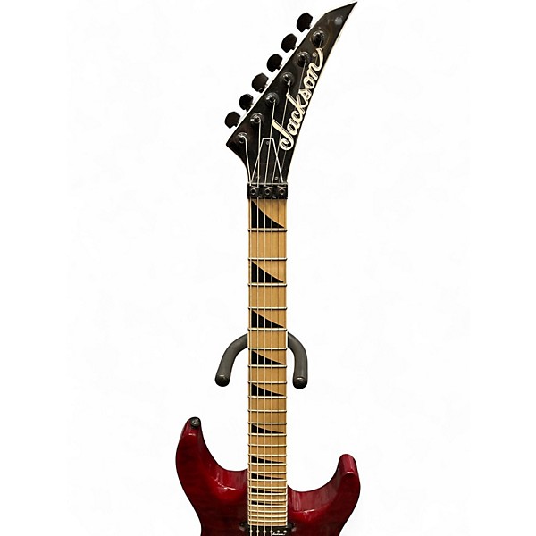 Used Jackson JS34Q Dinky Trans Red Solid Body Electric Guitar