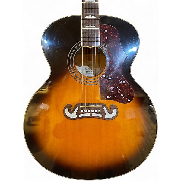 Used Epiphone EJ200 2 Color Sunburst Acoustic Guitar