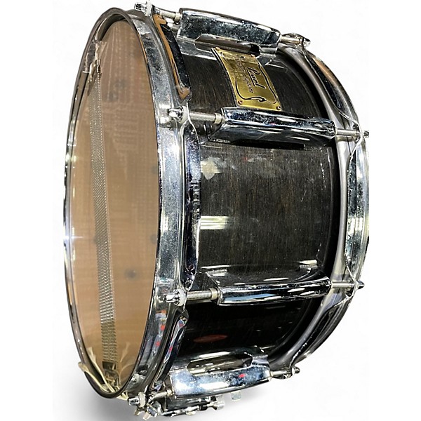 Used Pearl 6.5X14 Masters Custom Maple Shell Transparent Black Drum