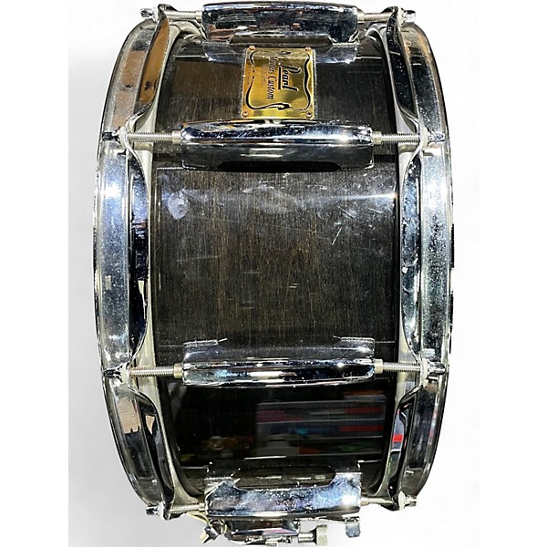 Used Pearl 6.5X14 Masters Custom Maple Shell Transparent Black Drum