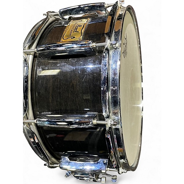 Used Pearl 6.5X14 Masters Custom Maple Shell Transparent Black Drum
