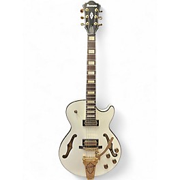 Used Ibanez AGS73T WHITE SPARKLE Hollow Body Electric Guitar
