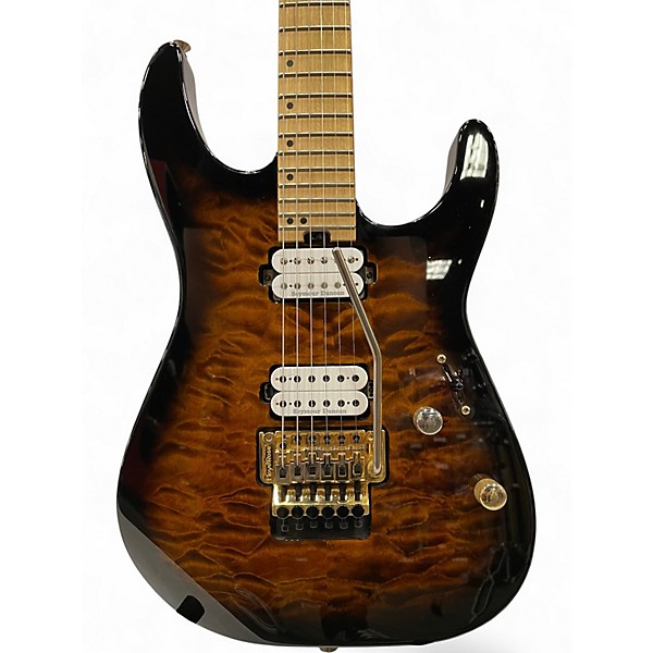 Used 2018 Charvel PRO MOD DK24 HH FR M QM Root Beer Burst Solid Body Electric Guitar