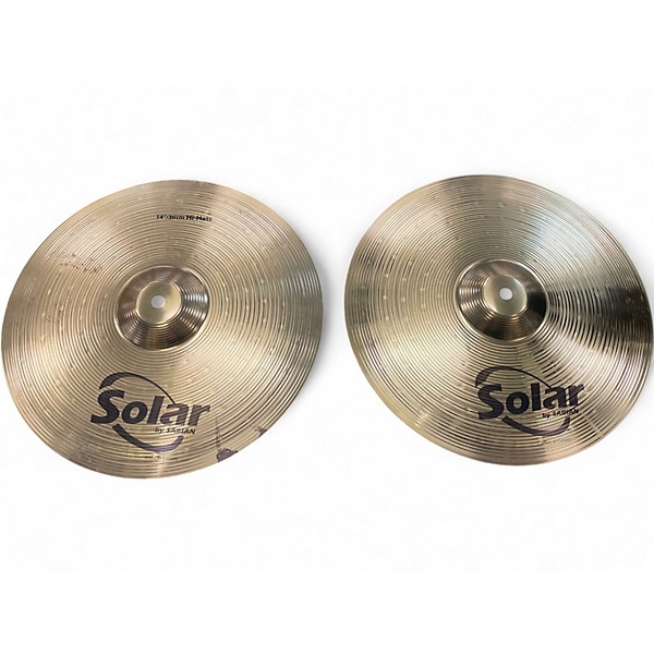 Used Solar by Sabian 14in Hi-Hat Pair Cymbal