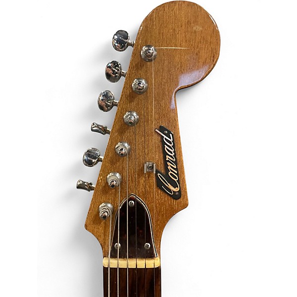 Vintage 1960s Conrad 1247 3 Tone Sunburst Solid Body Electric Guitar