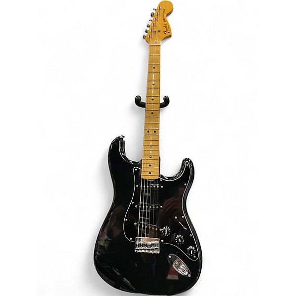 Vintage 1978 Fender Hardtail Stratocaster Black Solid Body Electric Guitar