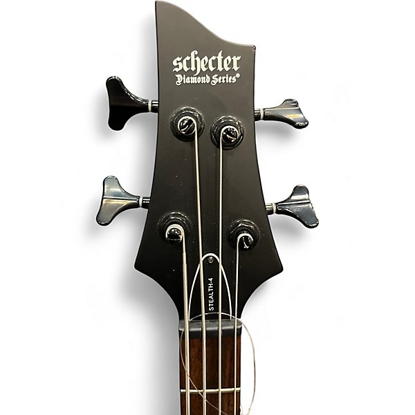 Used Schecter Guitar Research Stealth 4 Black Electric Bass Guitar