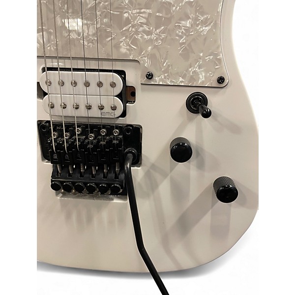 Used Schecter Guitar Research Diamond Series PT White Solid Body Electric Guitar