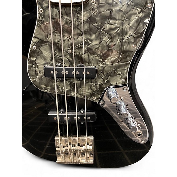 Used Squier Jazz Bass Deluxe Black Electric Bass Guitar