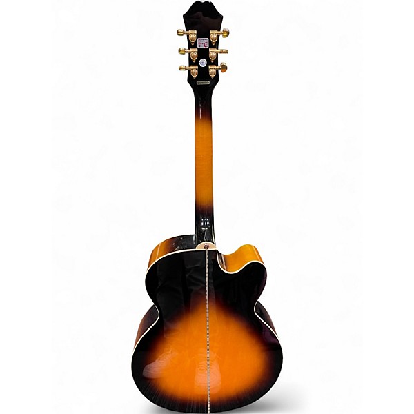 Used Epiphone J-200 EC Studio Left Handed Vintage Sunburst Acoustic Guitar